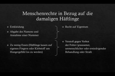 10 Menschenrechte im Zusammenhang mit der NS-Zeit